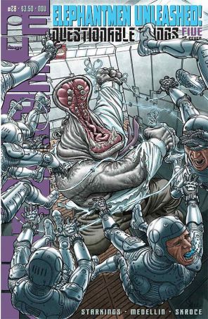 Elephantmen 28 published by Image with cover art by Steve Skroce