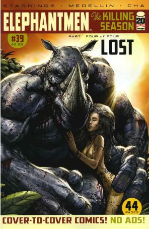 Elephantmen 39 published by Image with cover art by Keu Cha