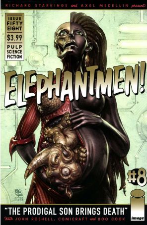 Elephantmen 58 published by Image with cover art by Boo Cook