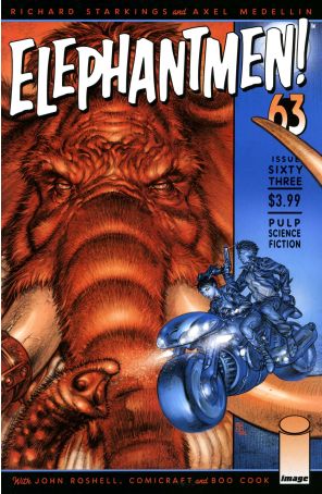Elephantmen 63 published by Image with cover art by Boo Cook