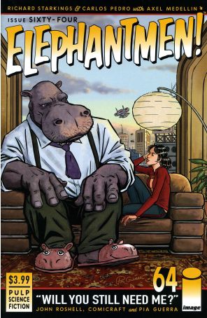 Elephantmen 64 published by Image with cover art by Pia Guerra