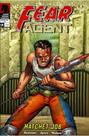 Fear Agent 18 published by Dark Horse with cover art by Jerome Opena and Brian Churilla