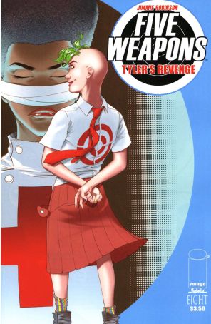 Five Weapons 8 published by Image with cover art by Jimmie Robinson