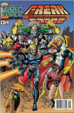 Freak Force 9 (Newsstand) published by Image with cover art by Vic Bridges and Karl Kesel