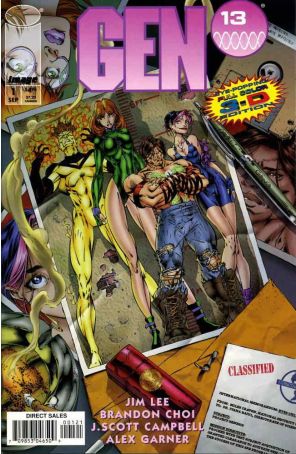 Gen13 (Mini-Series) 1A published by Image with cover art by J. Scott Campbell