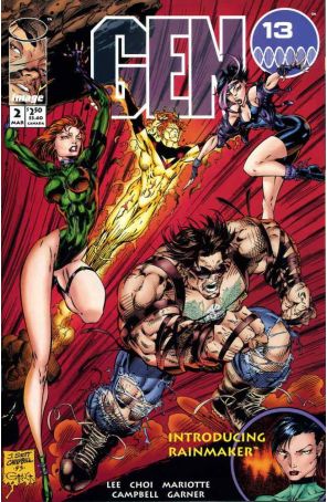Gen13 (Mini-Series) 2 published by Image with cover art by J. Scott Campbell