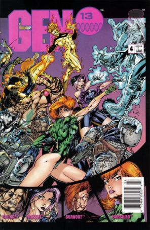 Gen13 (Mini-Series) 4 (Newsstand) published by Image with cover art by J. Scott Campbell