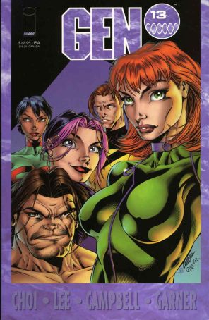 Gen13 (Mini-Series) TPB 1 published by Image with cover art by J. Scott Campbell