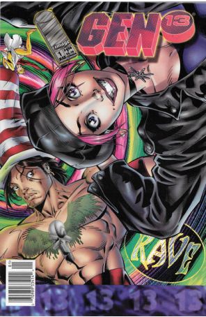 Gen13 Rave 1 (Newsstand) published by Image with cover art by J. Scott Campbell