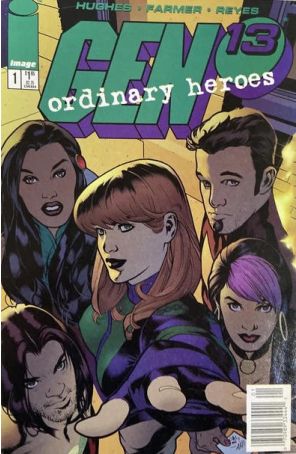 Gen13: Ordinary Heroes 1 (Newsstand) published by Image with cover art by Adam Hughes