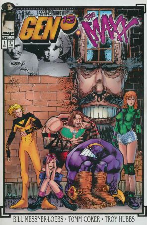 Gen13/Maxx 1 published by Image with cover art by Tomm Coker