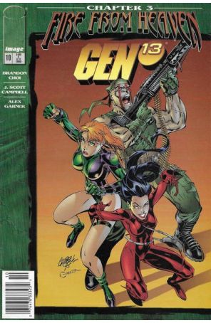 Gen13 10 (Newsstand) published by Image with cover art by J. Scott Campbell
