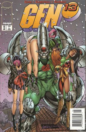 Gen13 16 (Newsstand) published by Image with cover art by J. Scott Campbell