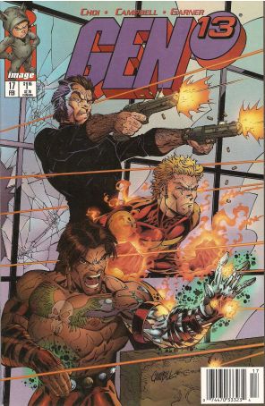Gen13 17 (Newsstand) published by Image with cover art by J. Scott Campbell