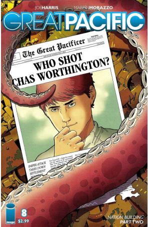Great Pacific 8 published by Image with cover art by Martin Morazzo