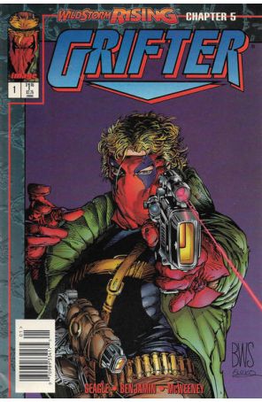 Grifter (Vol. 1) 1 (Newsstand) published by Image with cover art by Barry Windsor-Smith