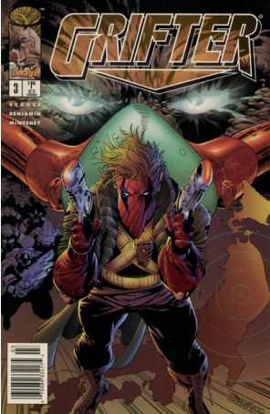 Grifter (Vol. 1) 3 (Newsstand) published by Image with cover art by Ryan Benjamin