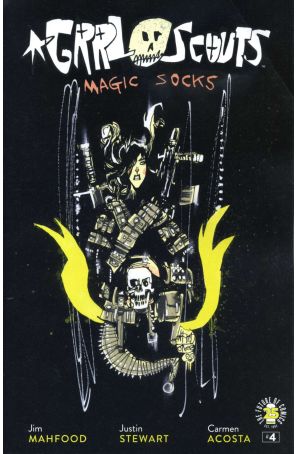 Grrl Scouts: Magic Socks 4A published by Image with cover art by Jim Mahfood