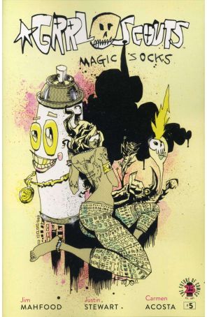 Grrl Scouts: Magic Socks 5A published by Image with cover art by Jim Mahfood