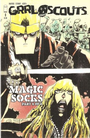 Grrl Scouts: Magic Socks 6C published by Image with cover art by Jim Mahfood