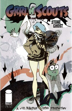 Grrl Scouts: Stone Ghost 1A published by Image with cover art by Jim Mahfood