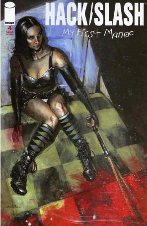 Hack/Slash: My First Maniac 4D published by Image with cover art by Michael Gaydos