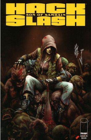 Hack/Slash: Son of Samhain 5 published by Image with cover art by Stefano Caselli