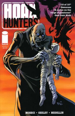 Hoax Hunters 7 published by Image with cover art by Axel Medellin