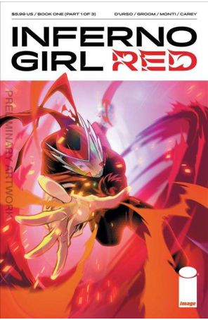 Inferno Girl Red: Book One 1B published by Image with cover art by Francesco Manna