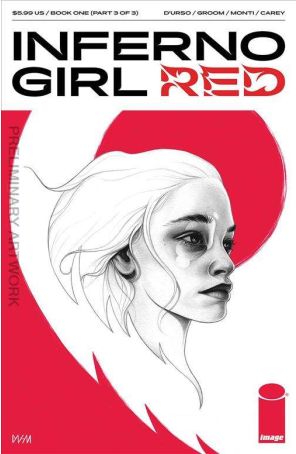 Inferno Girl Red: Book One 3C published by Image with cover art by Dash O'Brien-Georgeson