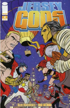 Jersey Gods 4 published by Image with cover art by Mike Allred