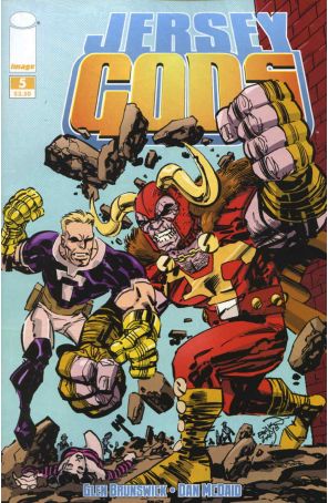 Jersey Gods 5 published by Image with cover art by Erik Larsen