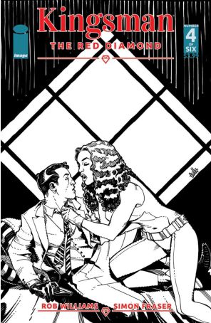 Kingsman: The Red Diamond 4B published by Image with cover art by Cully Hamner