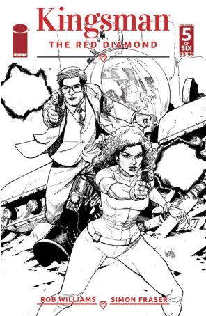 Kingsman: The Red Diamond 5B published by Image with cover art by Leinil Yu