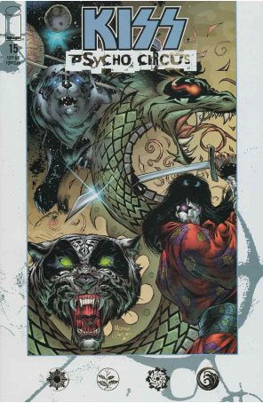 Kiss: Psycho Circus 15 published by Image with cover art by Angel Medina