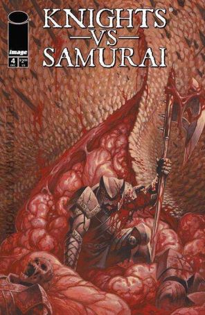 Knights Vs. Samurai 4A published by Image with cover art by Gianenrico Bonacorsi