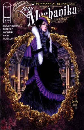 Lady Mechanika: The Mechanical Menagerie 3A published by Image with cover art by Joe Benitez, Martin Montiel, and Sabine Rich