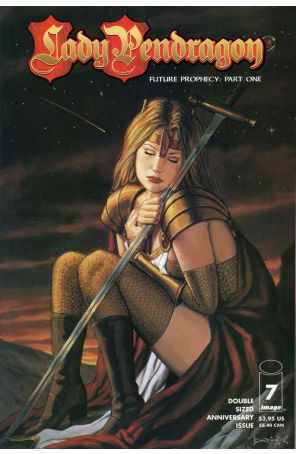Lady Pendragon (Vol. 3) 7A published by Image with cover art by Dorian Cleavenger and Drew Struzan