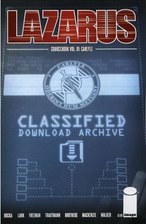 Lazarus Sourcebook 1 published by Image with cover art by Eric Trautmann