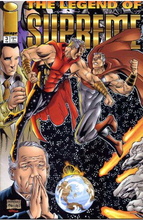 Legend of Supreme 3 published by Image with cover art by Jeff johnson, dan Panosian, Jeff Voeltner, and Aron Lusen