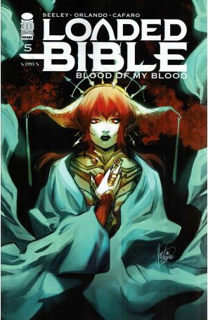Loaded Bible: Blood of My Blood 5 published by Image with cover art by Mirka Andolfo