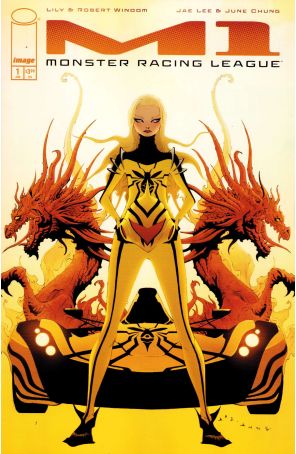 M1: Monster Racing League 1A published by Image with cover art by Jae Lee