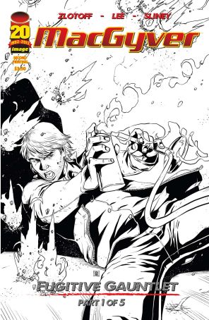 Macgyver: Fugitive Gauntlet 1 (2nd) published by Image with cover art by Andie Tong