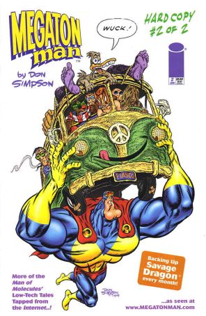 Megaton Man: Hardcopy 2 published by Image with cover art by Donald Simpson