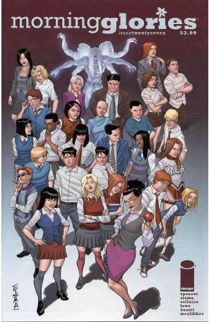 Morning Glories 27A published by Image with cover art by Rodin Esquejo