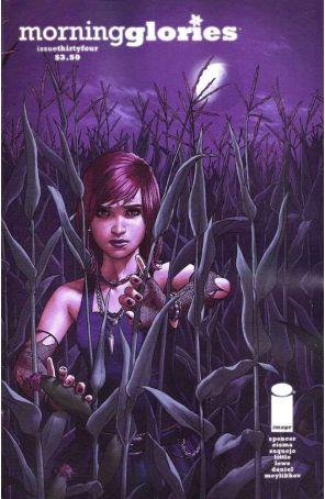 Morning Glories 34 published by Image with cover art by Rodin Esquejo