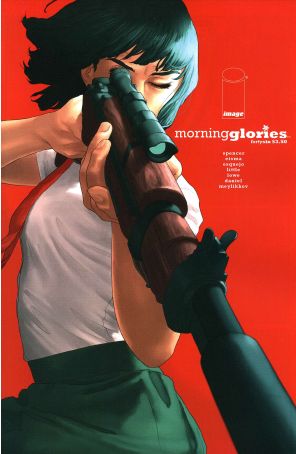 Morning Glories 46 published by Image with cover art by Rodin Esquejo