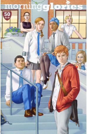 Morning Glories 50D published by Image with cover art by Rodin Esquejo