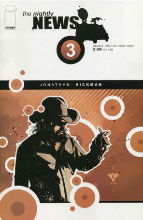 The Nightly News 3 published by Image with cover art by Jonathan Hickman