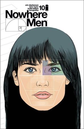 Nowhere Men 10 published by Image with cover art by Fonographiks